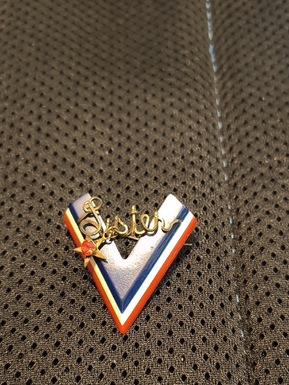 Red, White & Blue Victory Pin After World War II